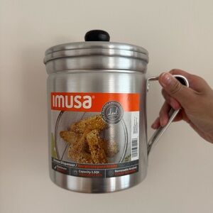 IMUSA USA 1.5 Quart Aluminum Grease Dispenser, Silver - New!